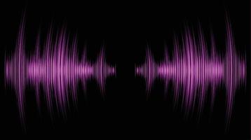 Sound waves oscillating dark light vector