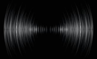 ondas de sonido oscilando luz oscura vector