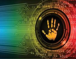 Finger print network cyber security background. vector