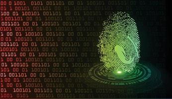 Finger print network cyber security background. vector