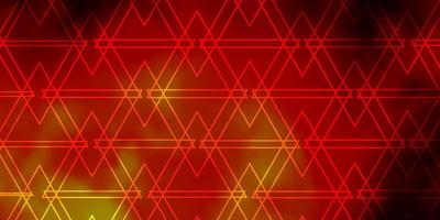 Dark Orange vector background with lines triangles Gradient triangles in abstract style on simple form Pattern for booklets leaflets