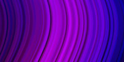 plantilla de vector de color púrpura claro con curvas ilustración colorida con patrón de líneas curvas para páginas de destino de sitios web