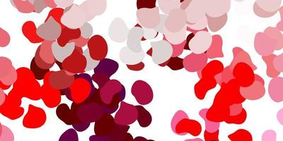 Light pink red vector background with random forms