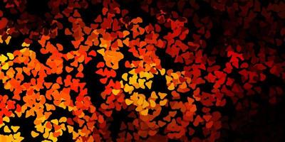 Dark orange vector background with random forms