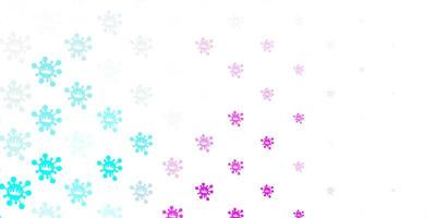 Light pink blue vector backdrop with virus symbols
