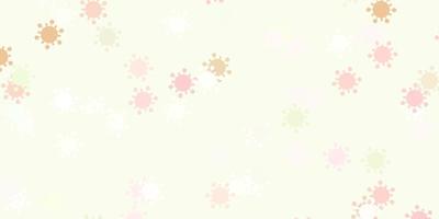 Light pink green vector background with covid19 symbols