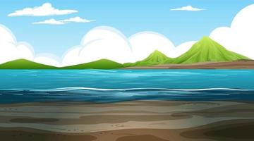 Blank nature landscape at daytime scene with mountain background vector