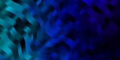 textura de vector azul oscuro con ilustración de líneas torcidas en estilo abstracto con patrón curvo degradado para anuncios comerciales
