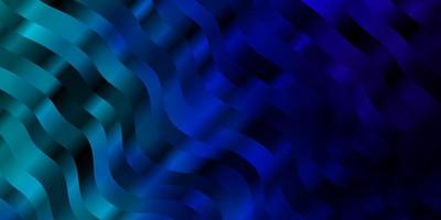 Dark BLUE vector texture with wry lines Illustration in abstract style with gradient curved Pattern for ads commercials