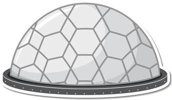 Sticker template with unidentified flying object UFO isolated vector