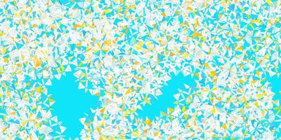 Light blue yellow vector layout with beautiful snowflakes