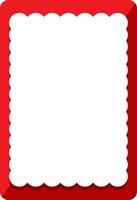 Empty red curl frame banner template vector