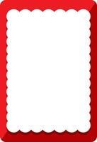 Empty red curl frame banner template vector