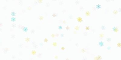 patrón de doodle de vector amarillo azul claro con flores