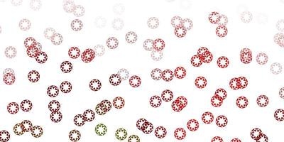 Light green red vector background with spots