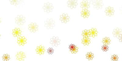 Light Green Red vector natural layout with flowers