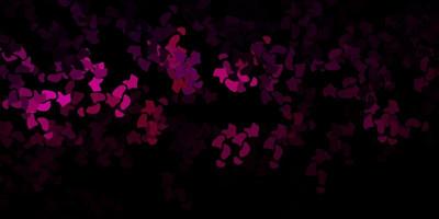 Dark pink vector texture with memphis shapes