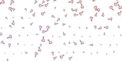 Light Pink Red vector background with woman symbols