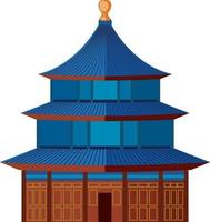 pagoda chino arquitectura antigua aislado vector