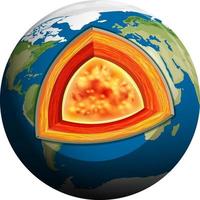 Isolated earth plates tectonic vector