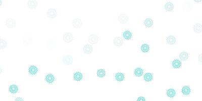 Light blue green vector natural backdrop with flowers