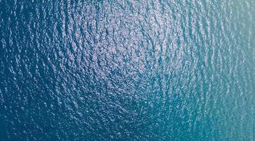 Aerial top view of Blue ocean surface background photo