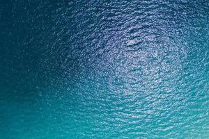 Aerial top view of Blue ocean surface background photo