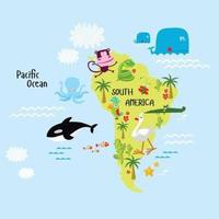 ilustración vectorial de américa del sur vector