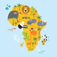 Ilustración de vector de mapa de África
