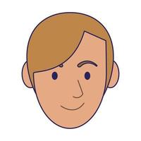 Man smiling face cartoon vector