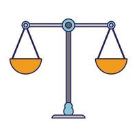 Justice balance symbol isolated vector