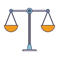 Justice balance symbol isolated vector