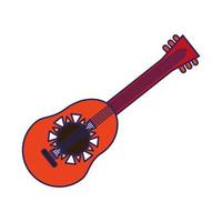 Acoustic guitar music instrument vector