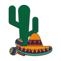 Mexico culture cartoons vector