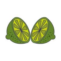 trago de tequila con dibujos animados de limón vector
