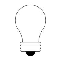 Bulb light symbol isolated in black and white vector