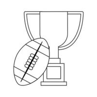Dibujos animados de campeonato deportivo en blanco y negro. vector