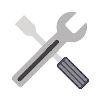 wrench and screwdriver tools vector