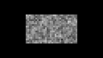 pixel censurado. conceito de barra de censura preta. retângulo de censura. fundo geométrico abstrato dos pixels em preto e branco. animação com fundo alfa transparente para facilitar o uso em seu vídeo. movimento em loop