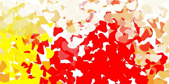 Light red yellow vector background with random forms