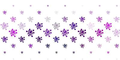 Light Purple vector template with flu signs