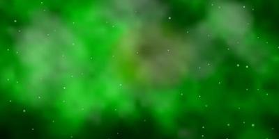 Dark Green Yellow vector template with neon stars