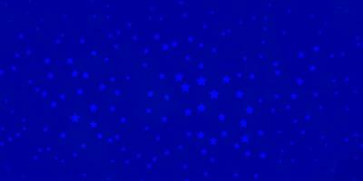 Dark BLUE vector background with small and big stars