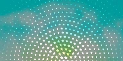 Light BLUE vector background with small and big stars