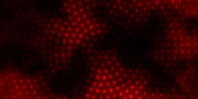 Dark Red vector background with small and big stars