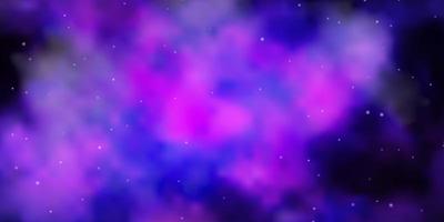 Light Purple vector background with small and big stars