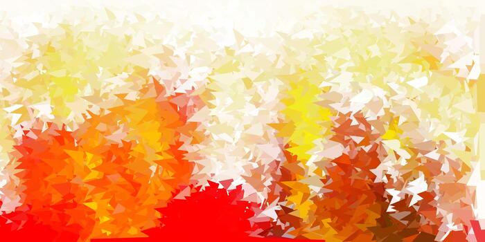 Light red yellow vector abstract triangle background