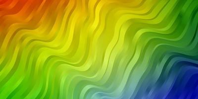 Light Multicolor vector background with curved lines