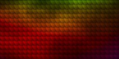 Dark Green Red vector background in polygonal style