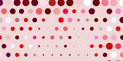 Light pink red vector pattern with spheres